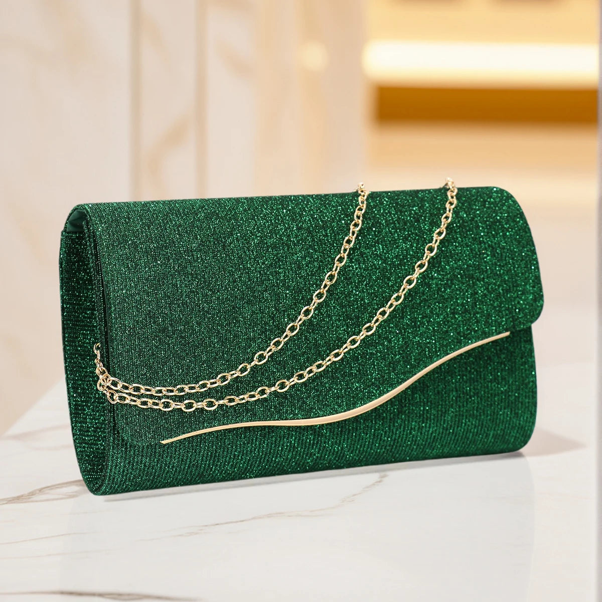pochette pour mariage verte