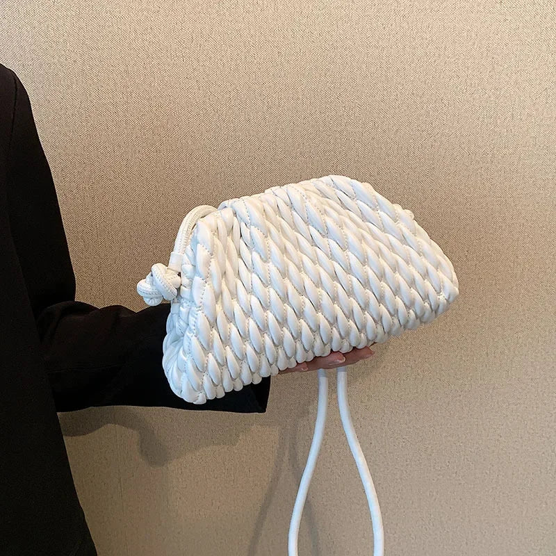 sac pochette blanc en similicuir