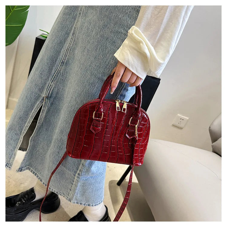 mini sac a main rouge fonce​