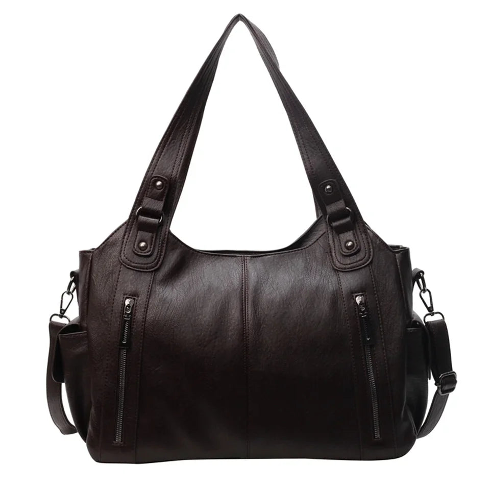 sac cabas marron foncé