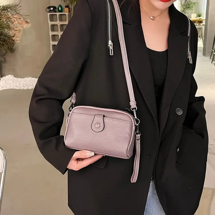 sac pochette bandouliere cuir femme