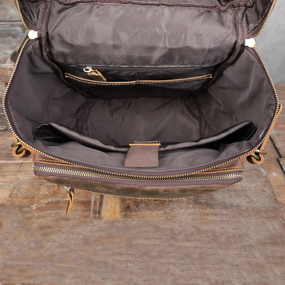 interieur du sac a dos vintage homme 