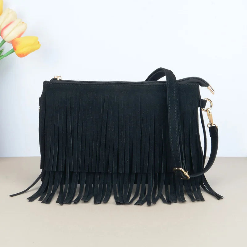 sac a main frange noir