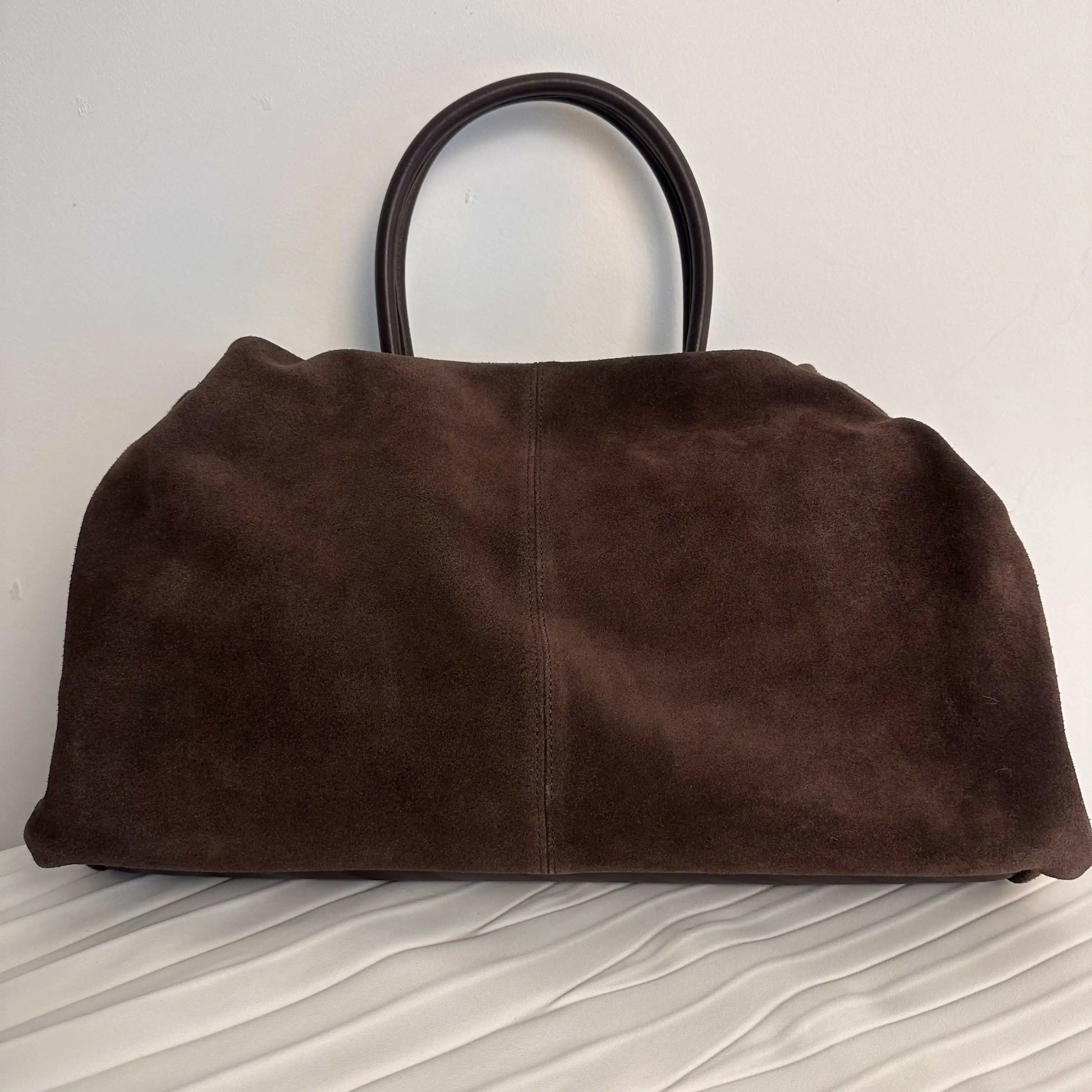 sac cabas en daim marron