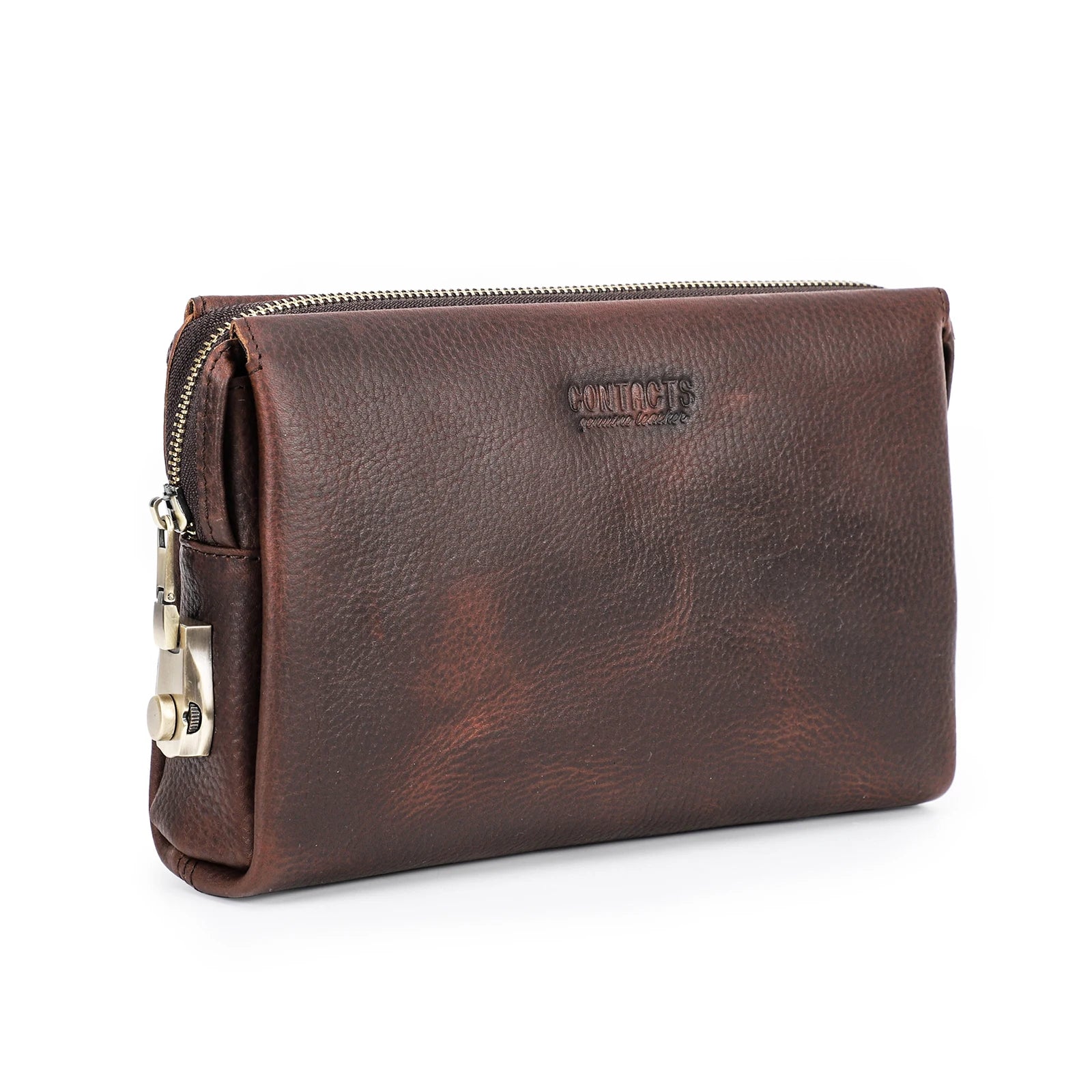pochette homme luxe marron