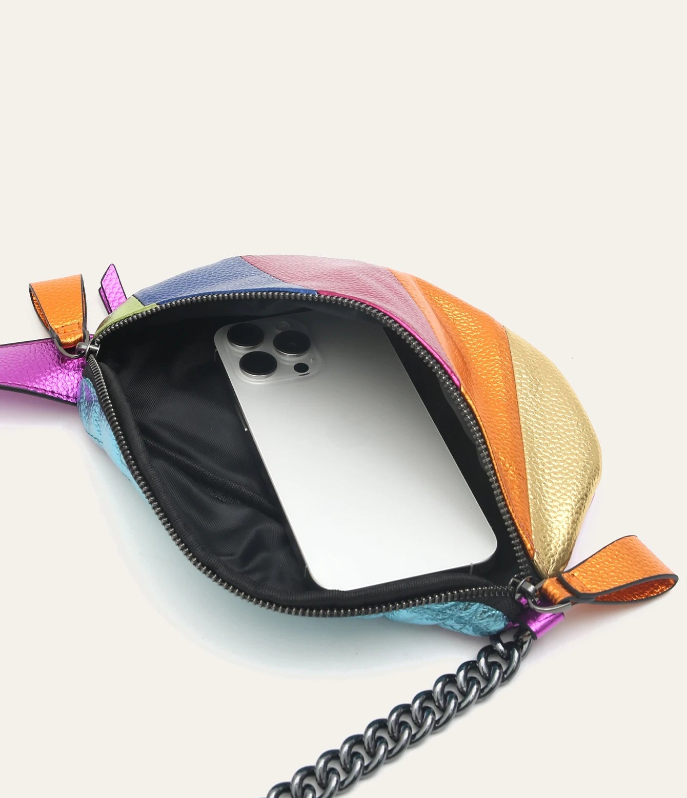 interieur du sac banane femme colore chic