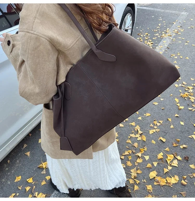 grand sac a main femme marron