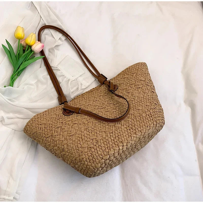 sac d'ete en paille plage