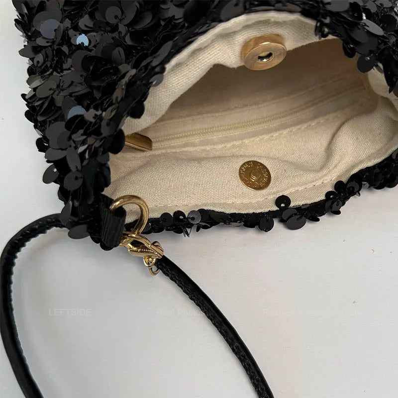 interieur coton Sac Bandouliere Paillettes