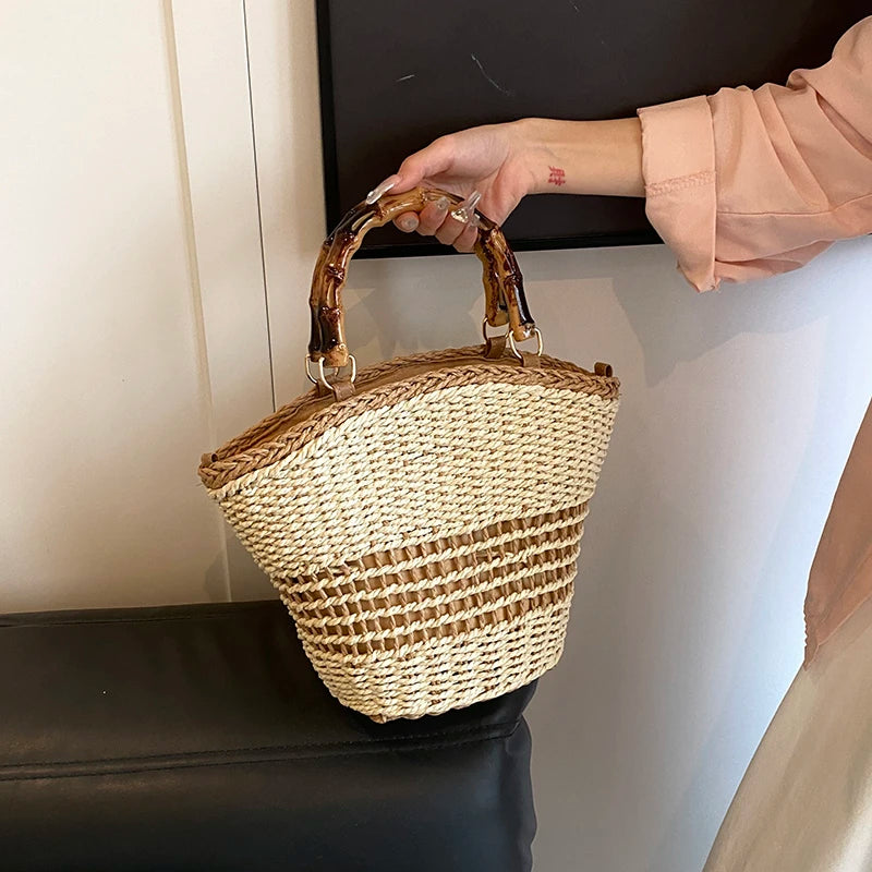 sac en paille luxe femme
