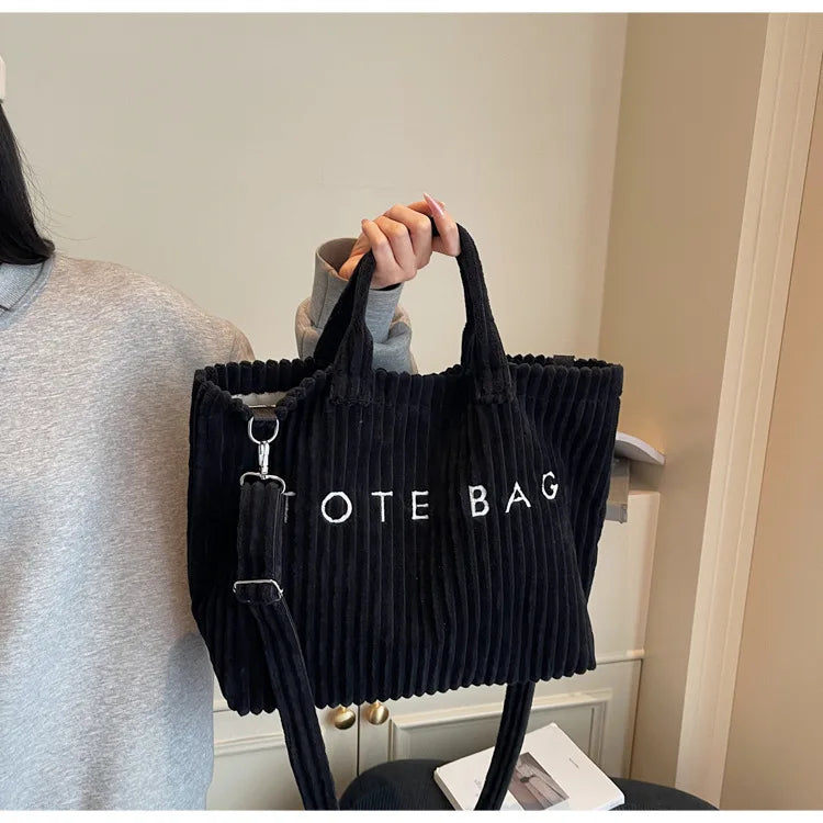 sac bandoulière velours cotelé chic