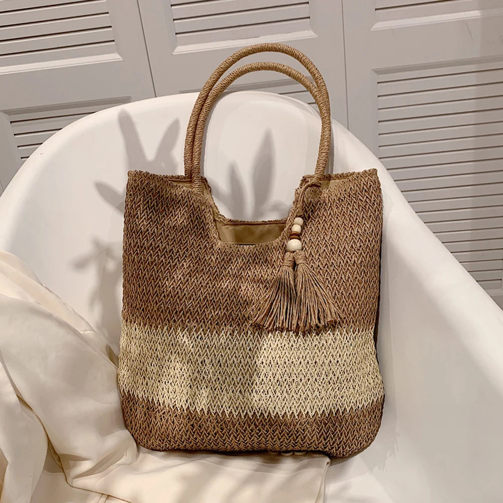 sac en paille chic beige