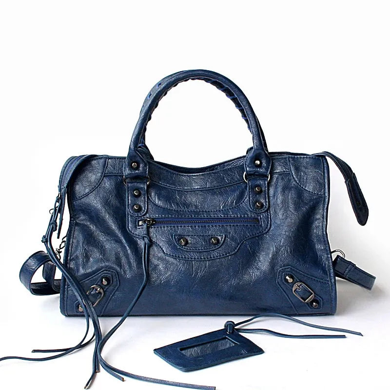 sac a main luxe bleu fonce taille 38