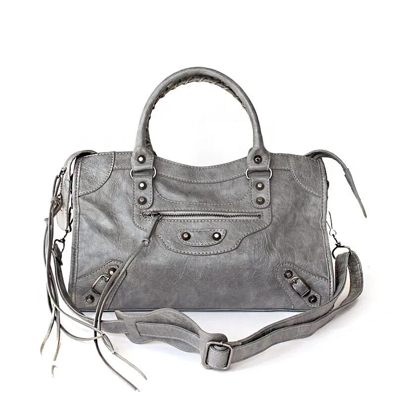 sac a main luxe gris fonce taille 38