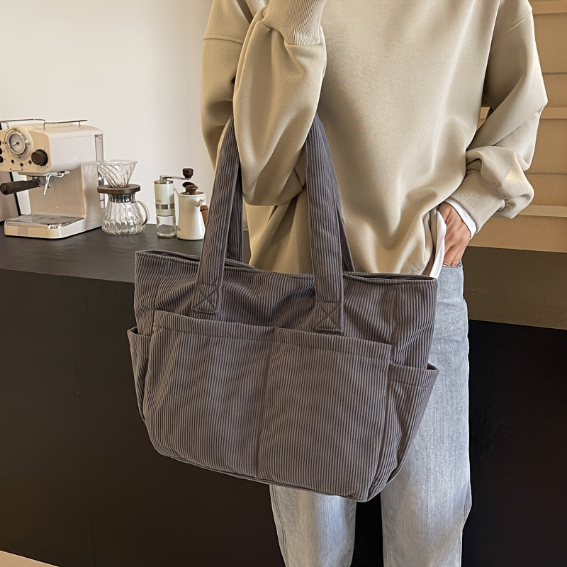 sac cabas en velours gris