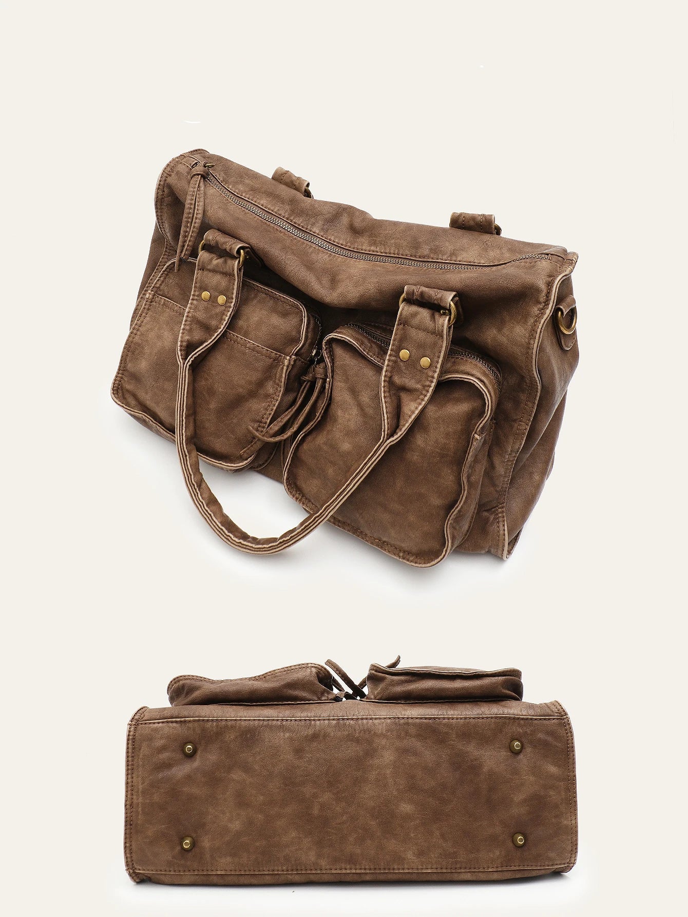 grand sac cabas marron