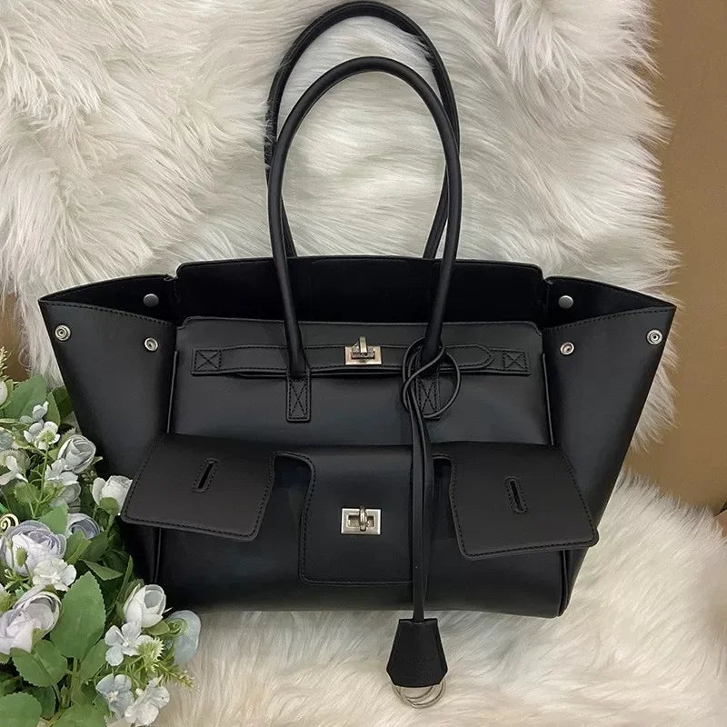 grand sac cabas pour les cours noir 