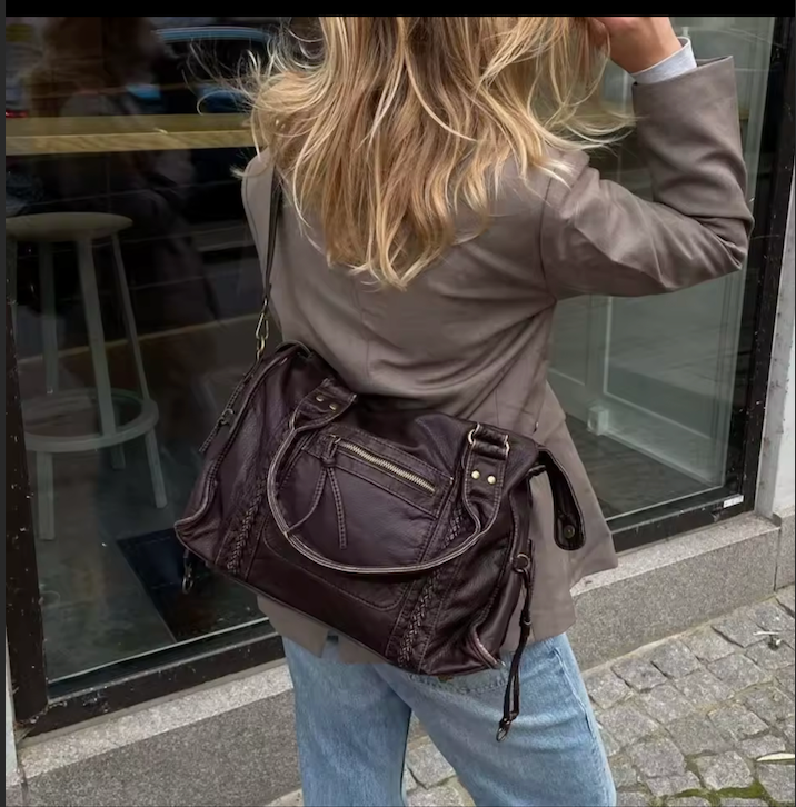 grand sac de cours lycee marron