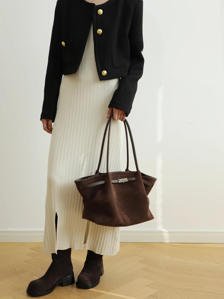 grand sac en cuir femme cafe