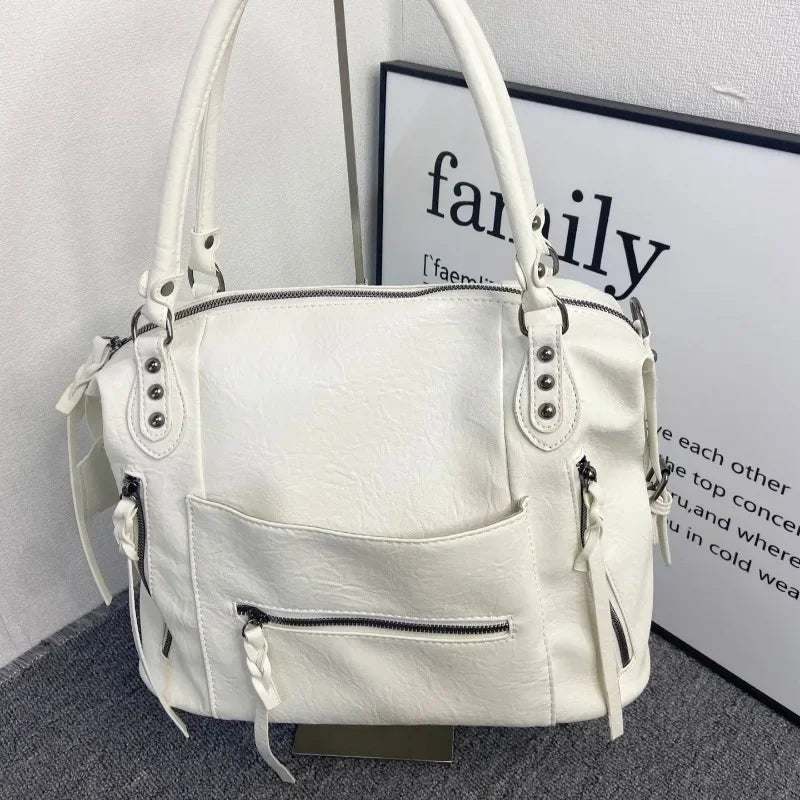 grand sac à main blanc