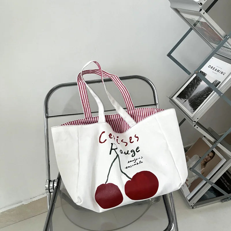 grand tote bag en coton