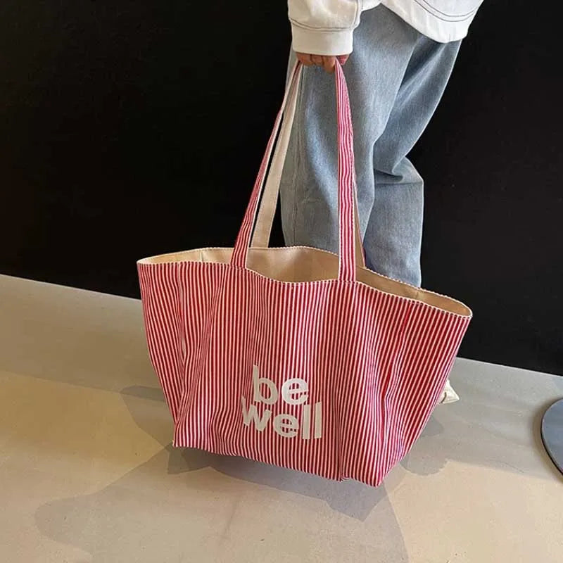 maxi tote bag a rayures
