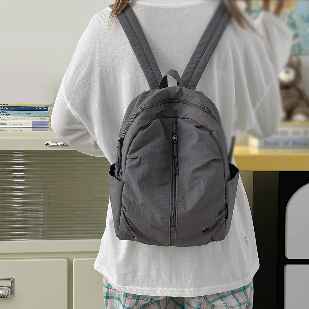 mini sac a dos femme gris