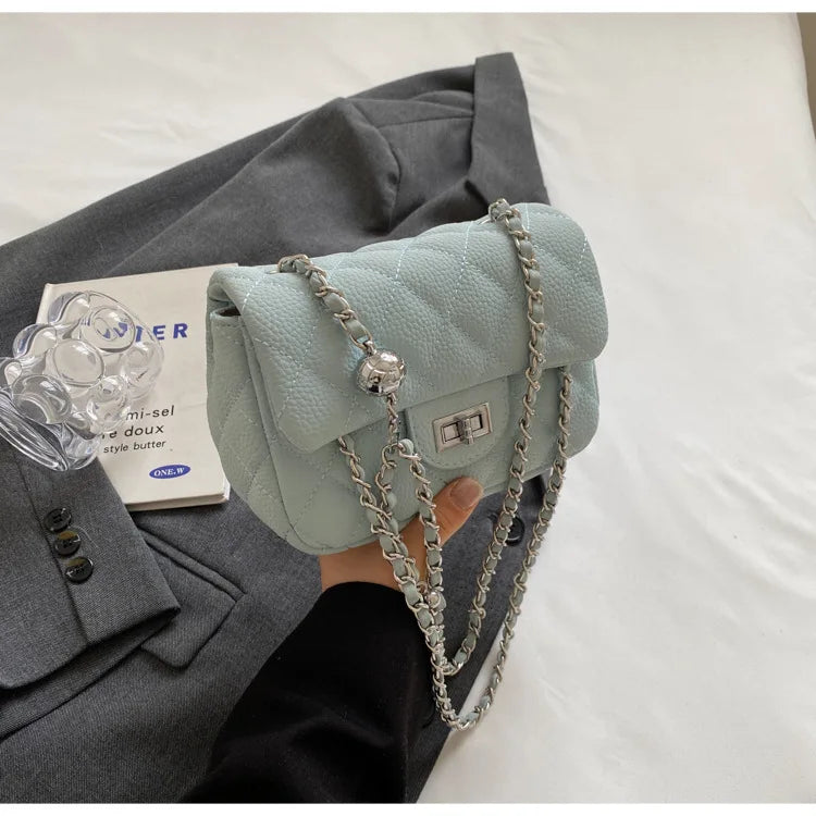 mini sac a main bleu