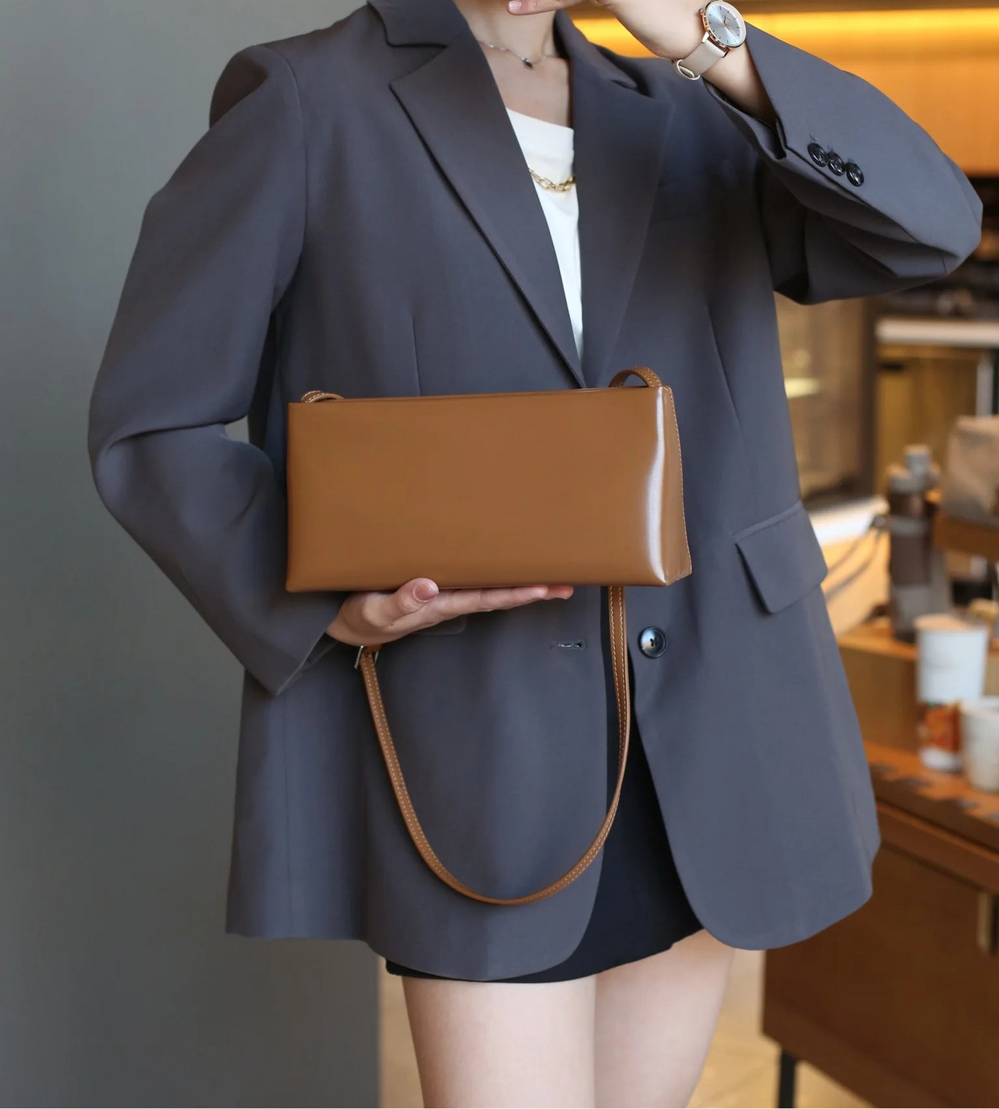 mini sac luxe marron