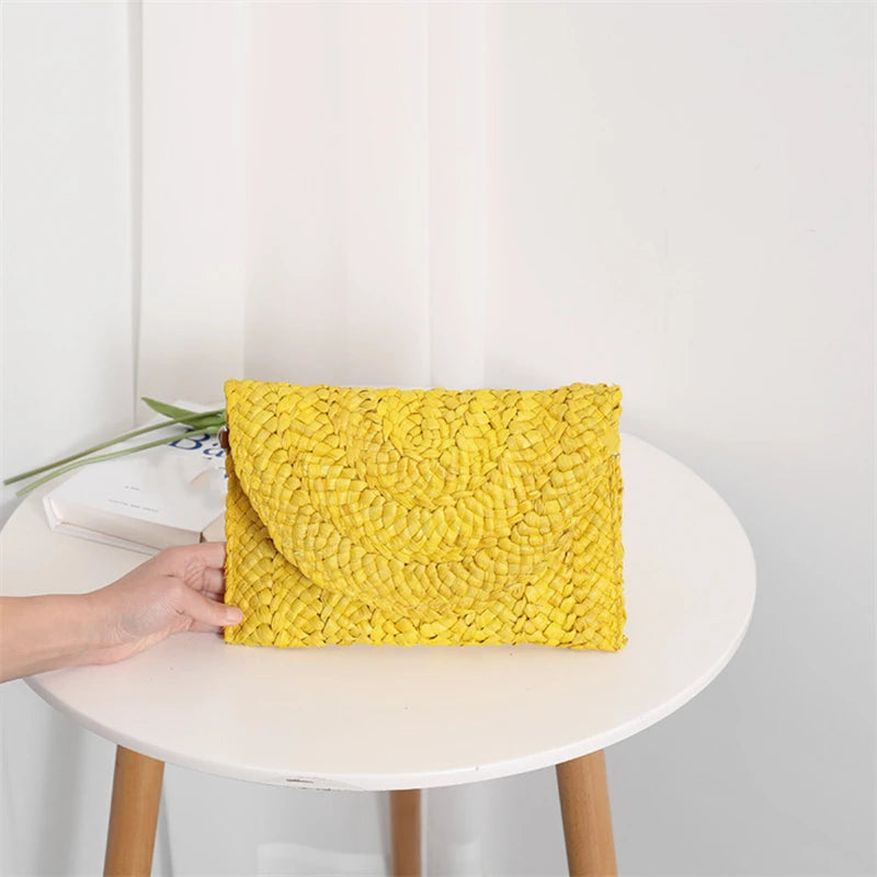 petite pochette femme jaune
