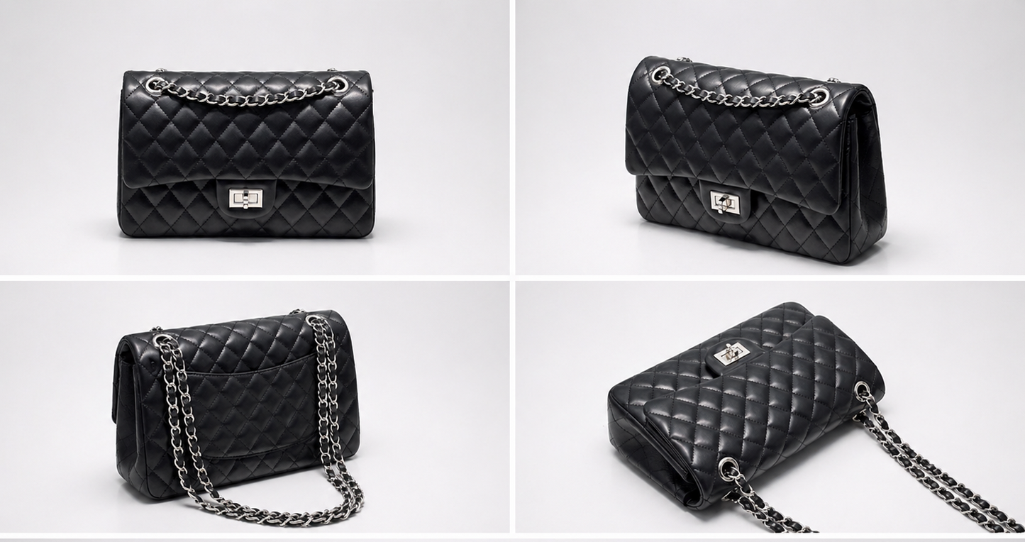 Sac Bandoulière Femme Moderne Cuir noir