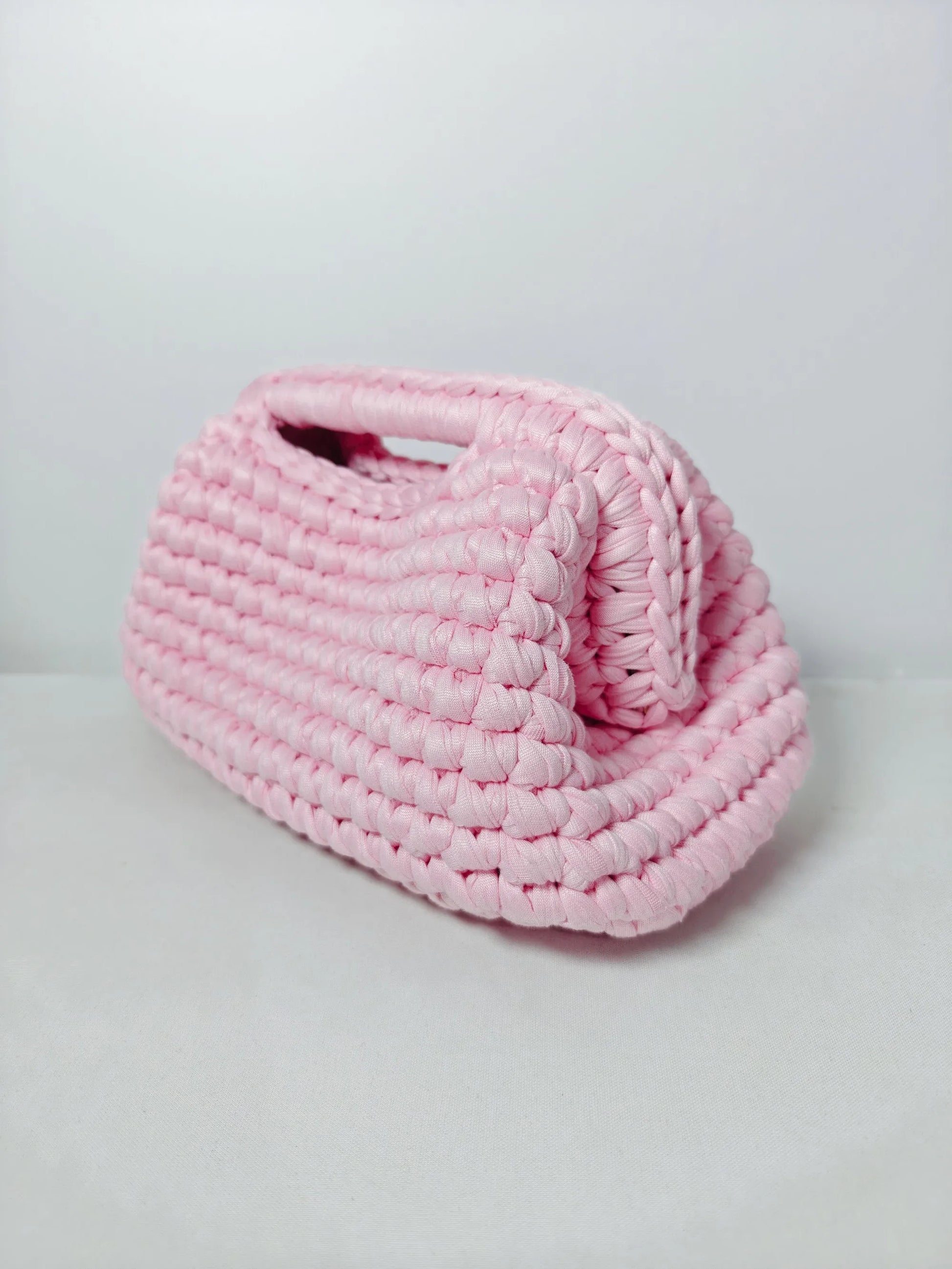 pochette crochet rose