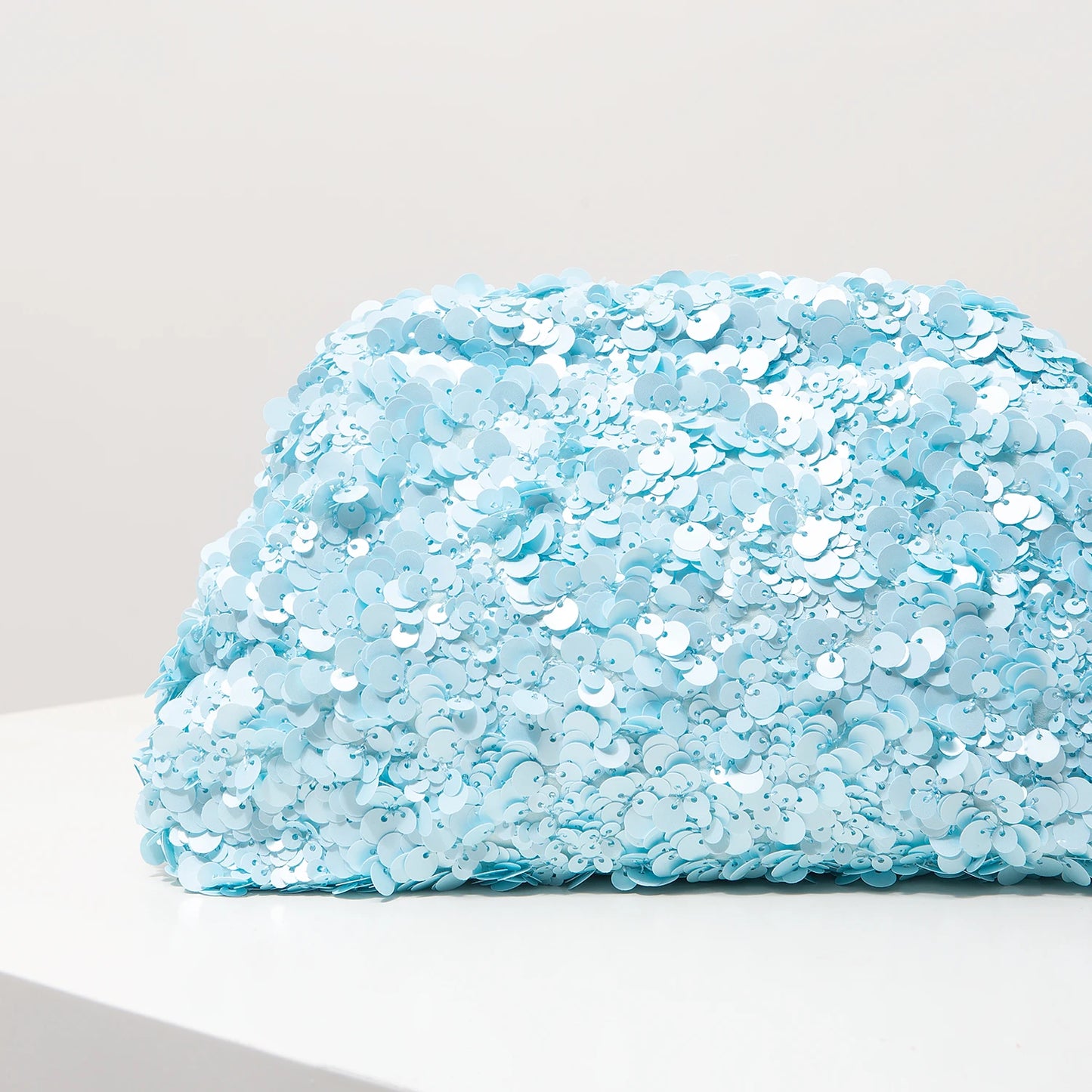 pochette de soiree brillante bleu