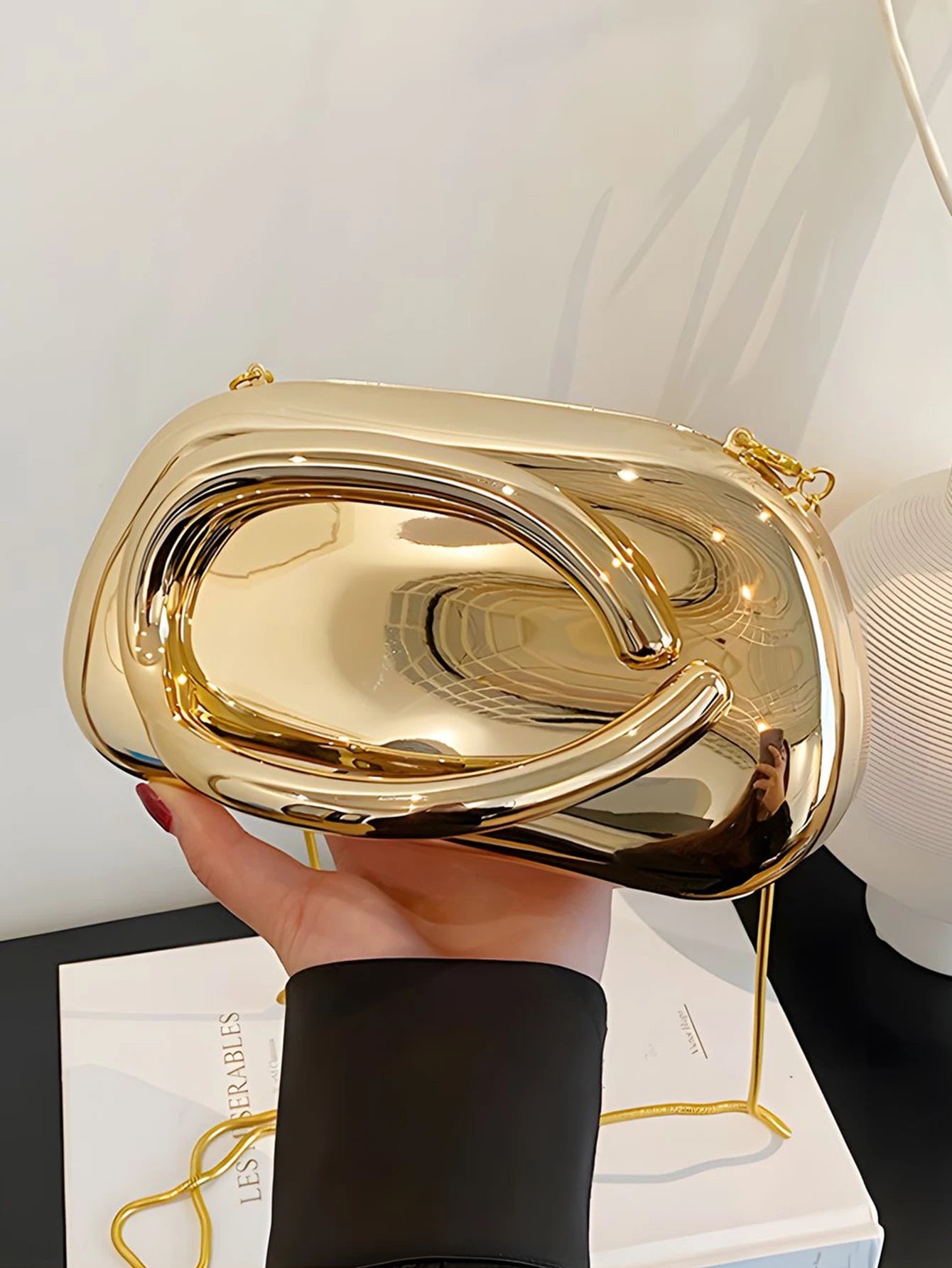 pochette sac mariage or