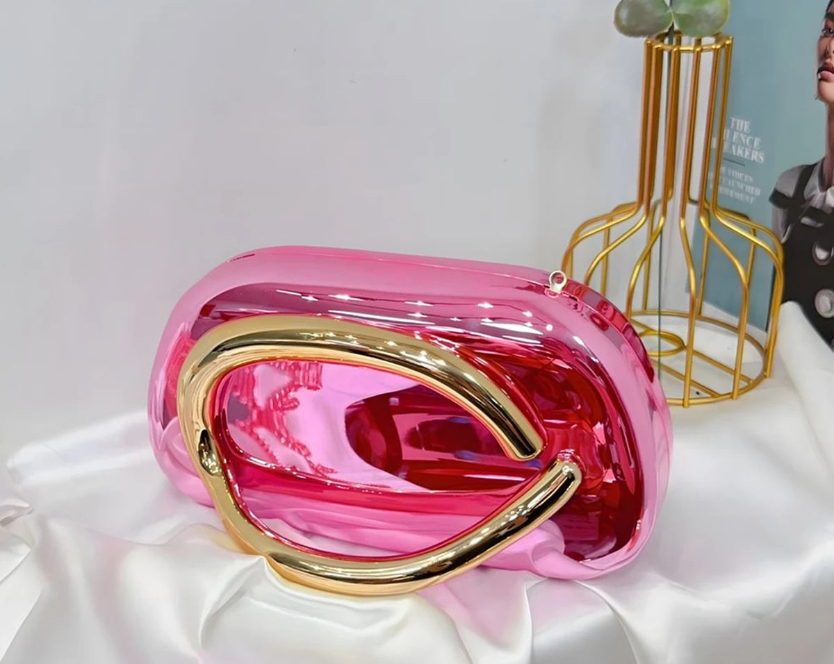 pochette sac mariage rose