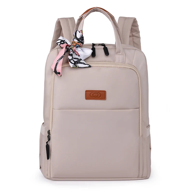sac a dos beige pour femme en nylon