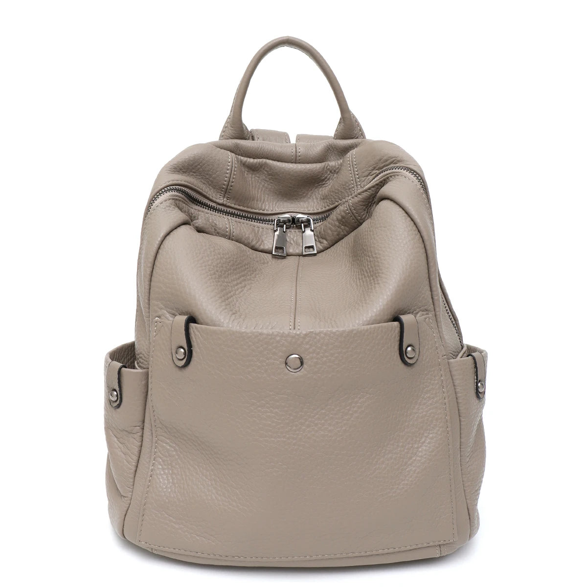 sac a dos cuir femme beige