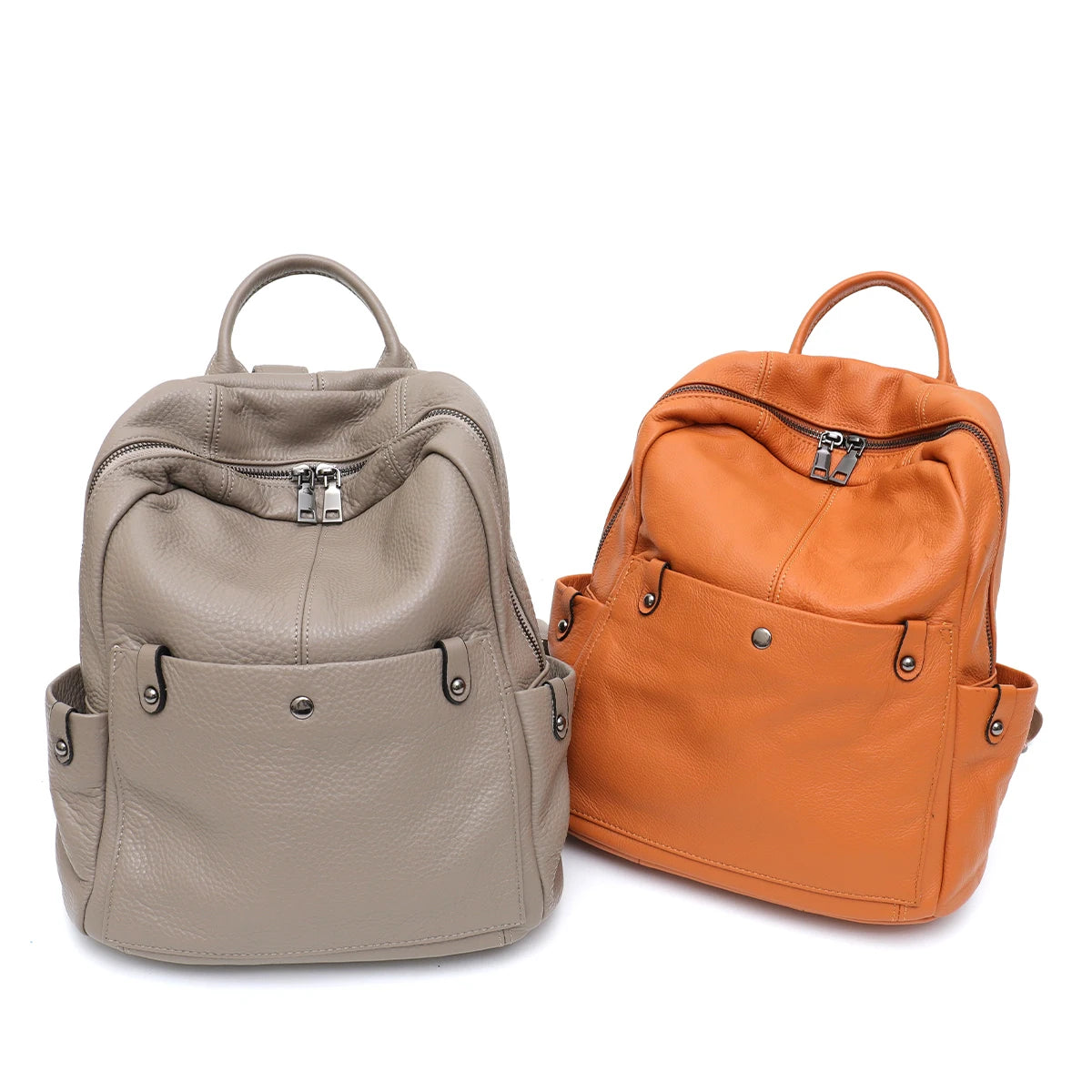 sac a dos cuir femme taupe