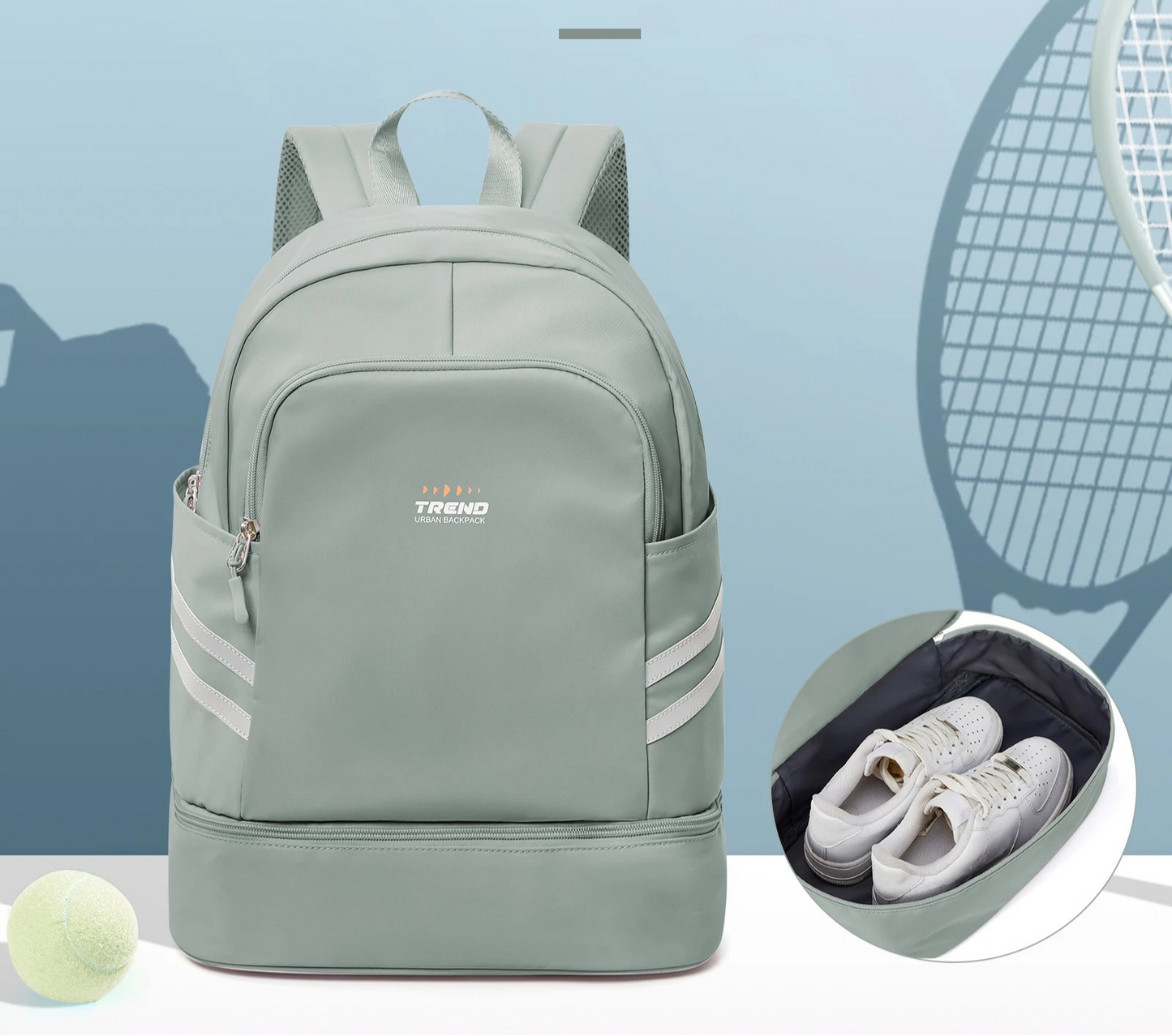 sac a dos femme sport vert