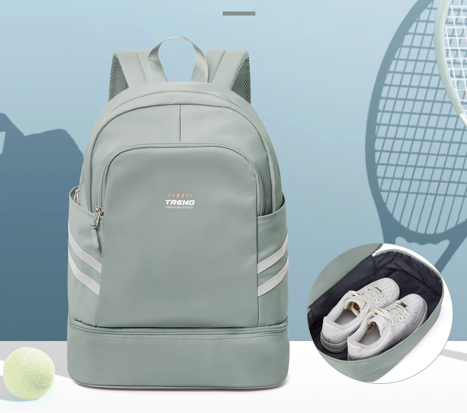sac a dos femme sport vert