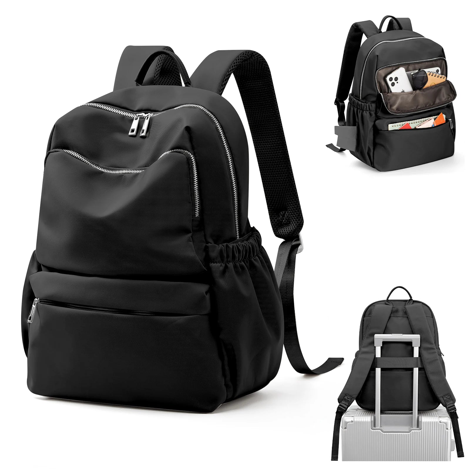 sac a dos impermeable femme noir