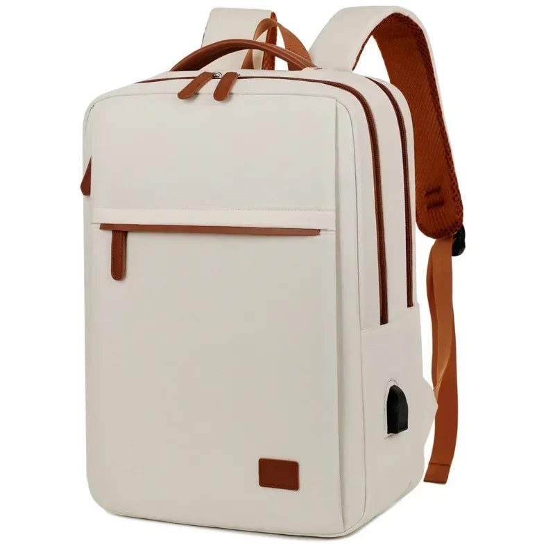 sac a dos ordinateur femme beige