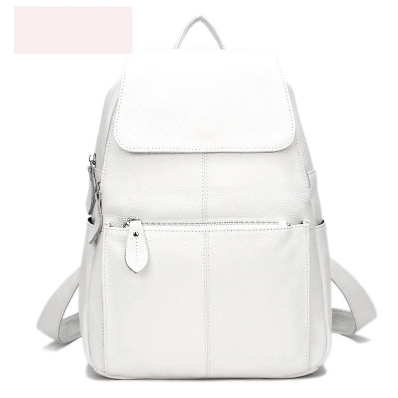 sac a dos pour femme en cuir blanc