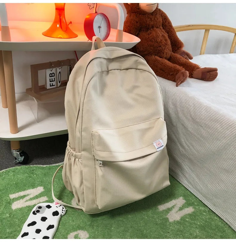 sac a dos pour lycee beige
