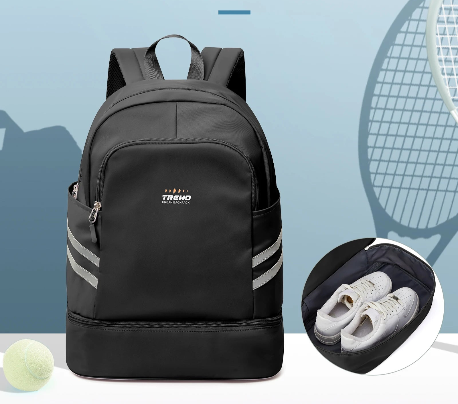 sac a dos sport femme noir