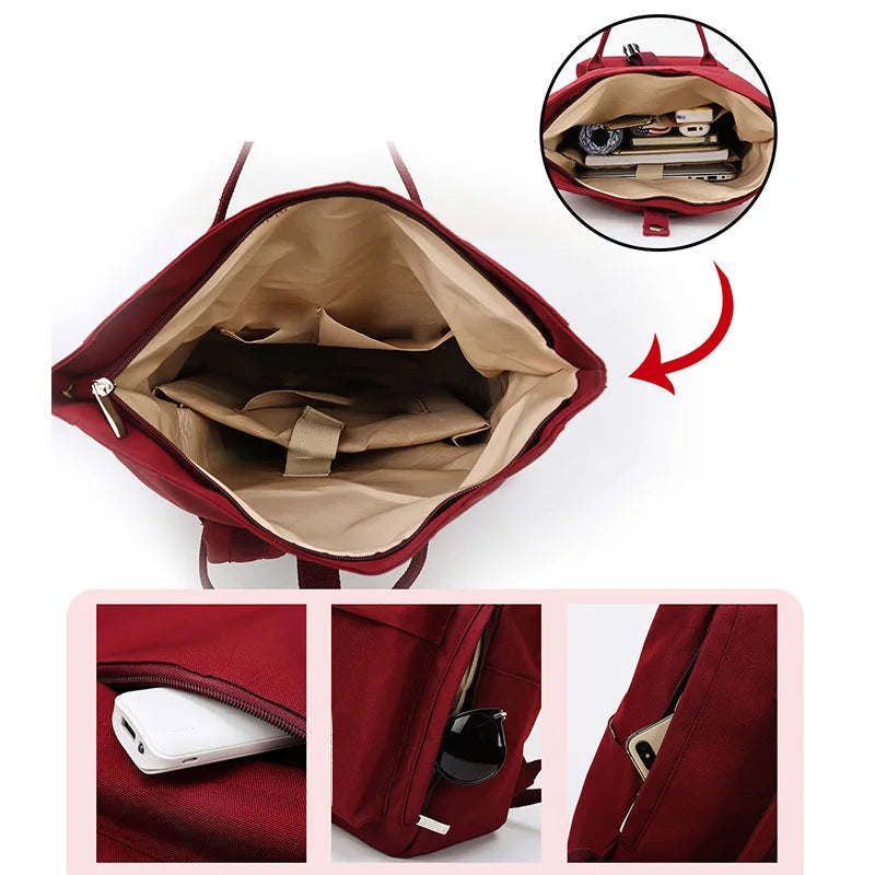 sac a dos toile femme a poches