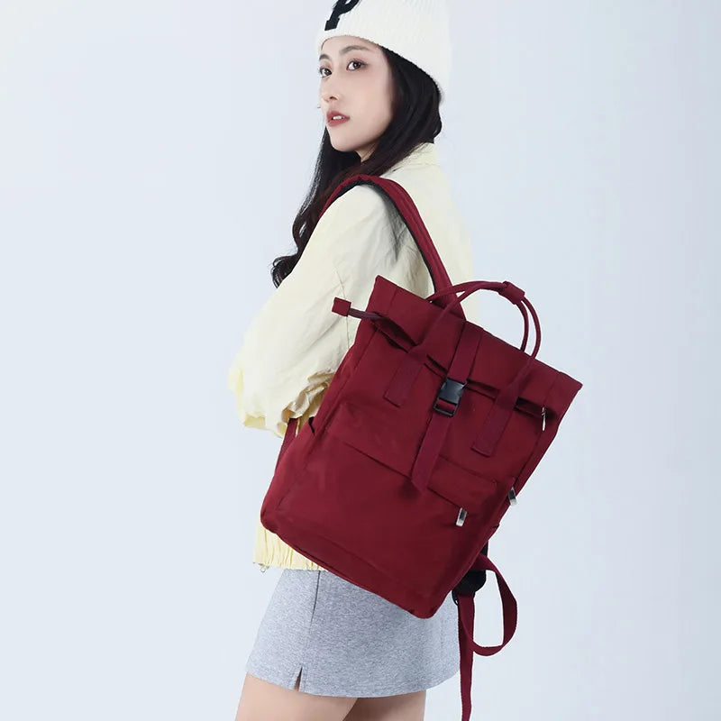 sac a dos toile femme burgundy
