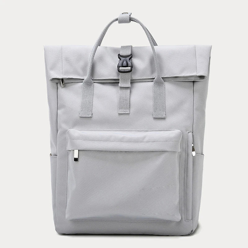 sac a dos toile femme gris clair