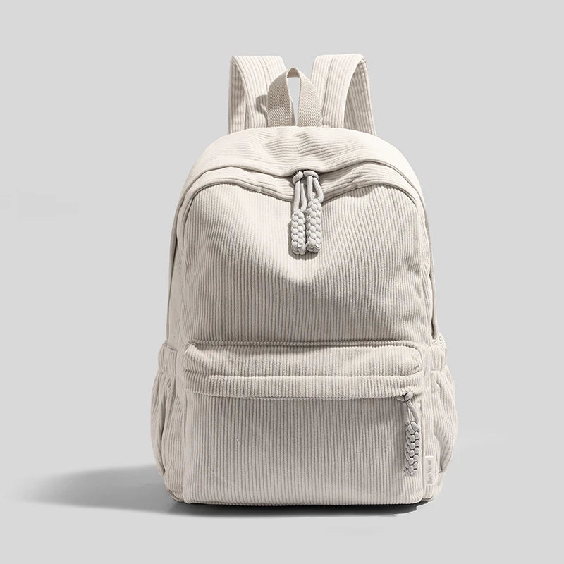 sac a dos velours ecru