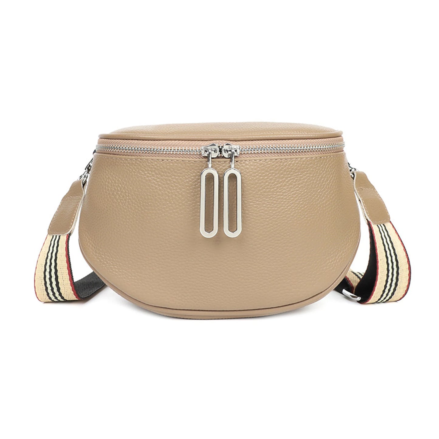 sac a main banane cuir femme beige